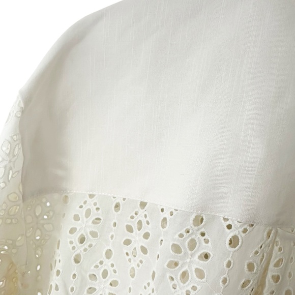Veronica Beard • Aderes Cotton Eyelet Shirt - Picture 5 of 14